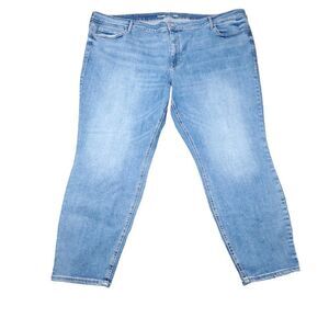 Old Navy Mid Rise Rockstar Super Skinny Jeans Women's Plus Size 28 Light Wash